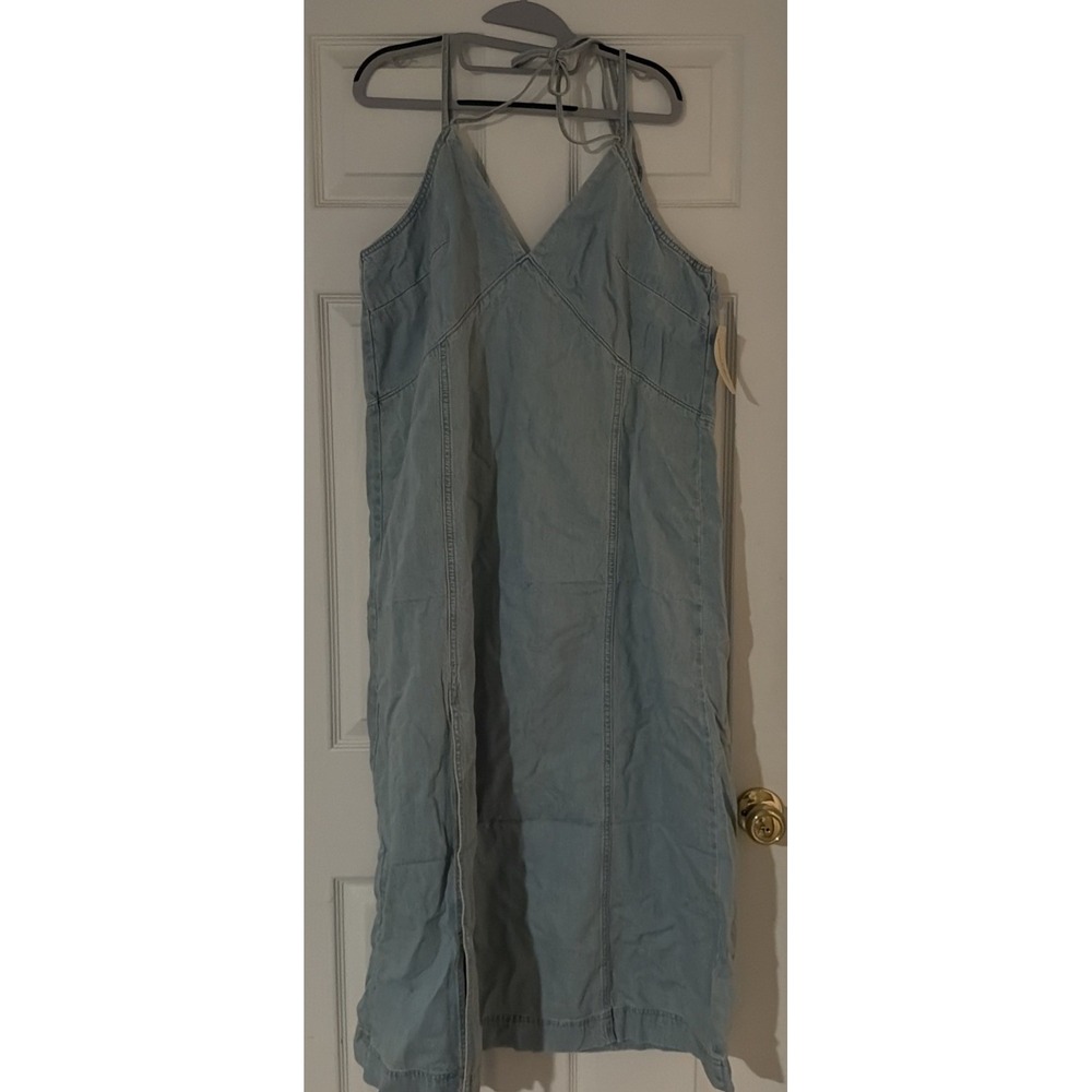 Universal Thread Womens Cami Denim Maxi Dress Light Wash XL NWT